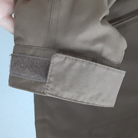 Perry Ellis Portfolio Mens L Bomber Jacket Tan Windbreaker Utility Insulated - Picture 6 of 10